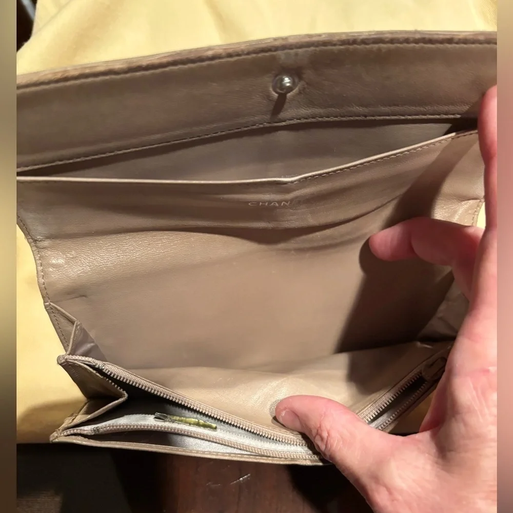 Chanel Beige Travel line Long Wallet